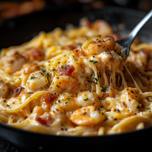 Chicken and Shrimp Carbonara Recipe