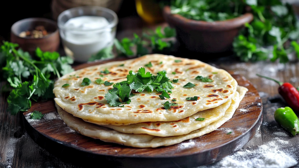 Spicy Potato Stuffed Flatbread Recipe