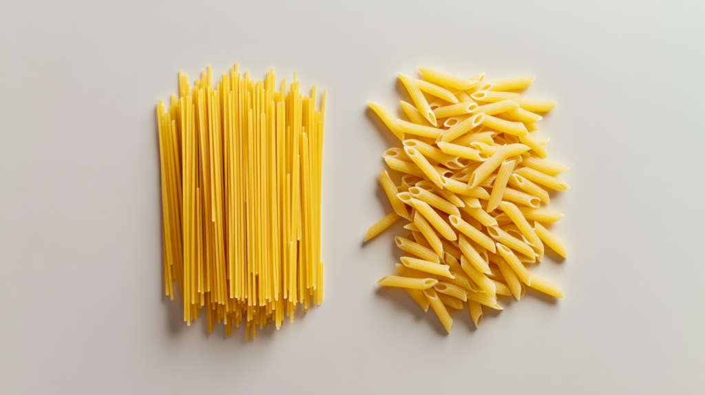 spaghetti versus penne